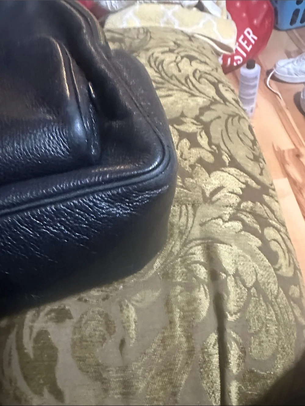 Coach Black Pebbled Leather Backpack with Gold Hardware